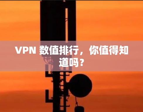 VPN 数值排行，你值得知道吗？