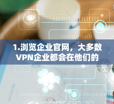 1.浏览企业官网，大多数VPN企业都会在他们的官方网站上提供服务信息，包括如何连接到VPN、如何使用他们的服务等