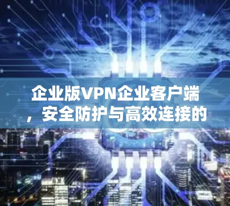 企业版VPN企业客户端,安全防护与高效连接的解决方案